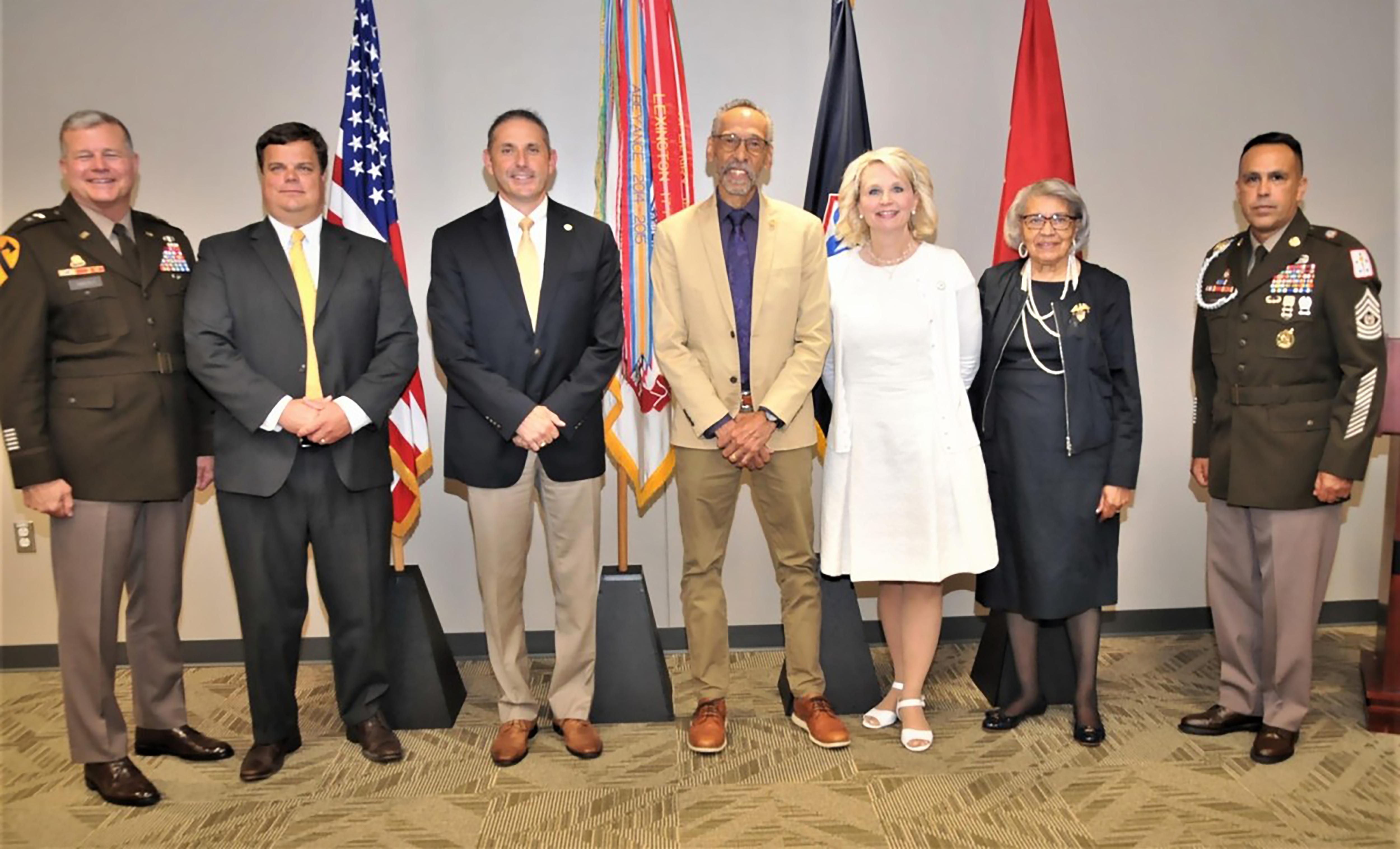 The Good Neighbor Award recipients are honored by Fort Lee's leadership.